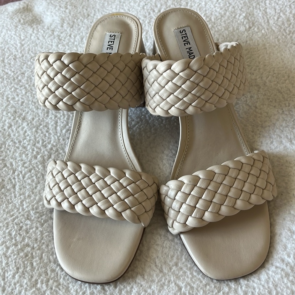 Steve Madden Block Heel Bone Color Size 11 - image 4